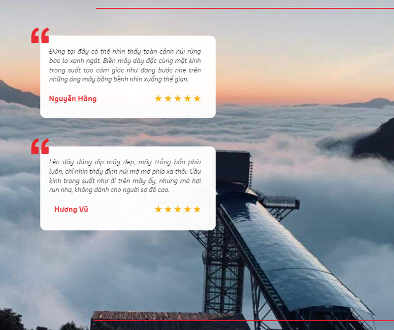 Cảm nhận của du khách khi tới săn mây tại Cầu kính Rồng Mây