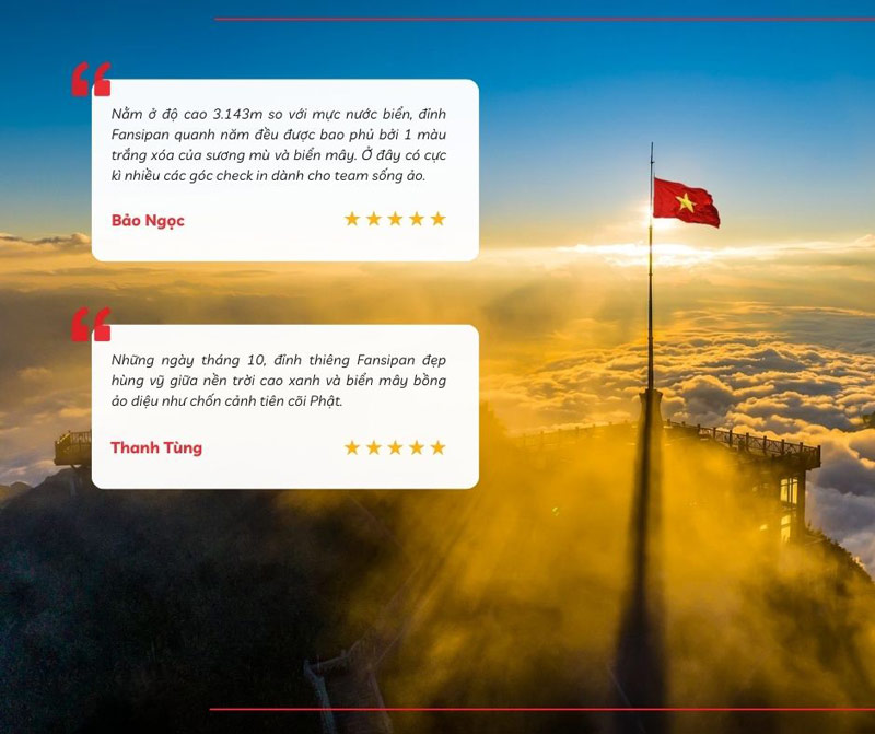 Du khách để lại cảm nhận khi tới săn mây Sa Pa tại đỉnh Fansipan