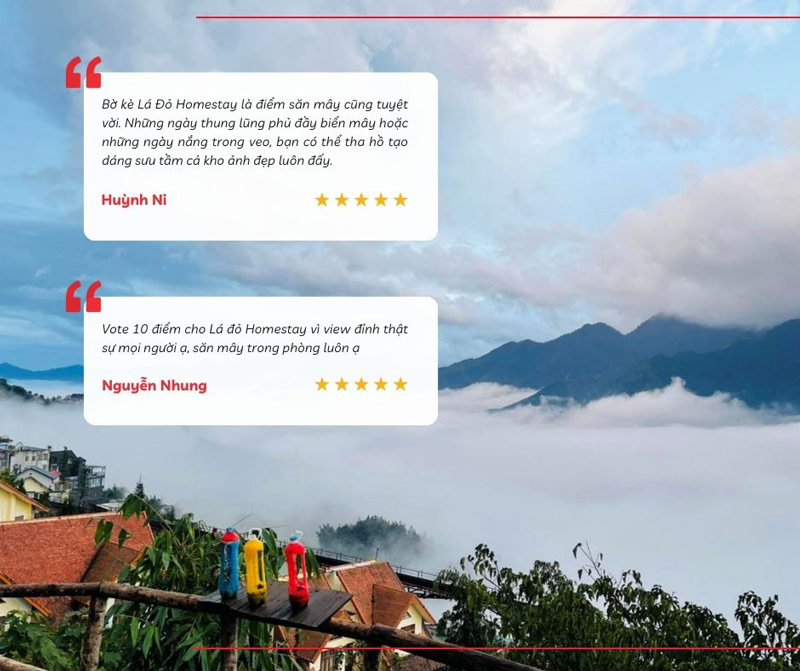 Cảm nhận của du khách khi tới săn mây tại Lá Đỏ Homestay