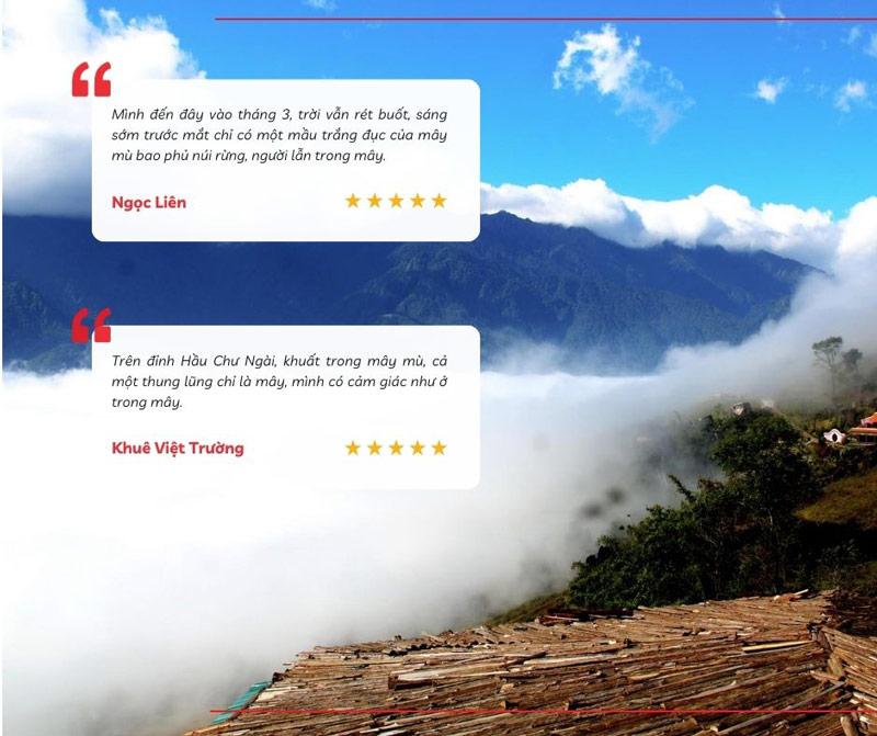 Cảm nhận của du khách khi tới săn mây tại thôn Hầu Chư Ngài