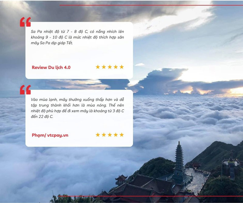 Mức nhiệt phù hợp để săn mây tại Sa Pa theo kinh nghiệm của du khách 