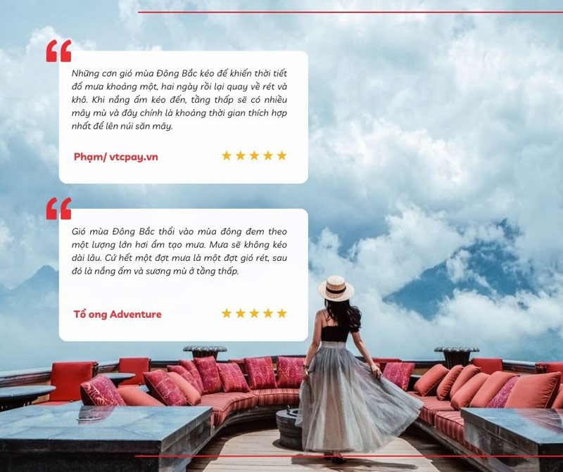 Theo kinh nghiệm của nhiều du khách, sau khi không khí lạnh suy yếu là thời điểm săn mây thích hợp