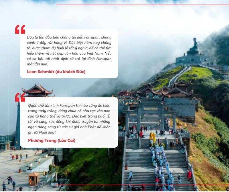 Cảm nhận của du khách khi được tham gia các buổi lễ quan trọng của Phật giáo tại Đại tượng Phật trên đỉnh Fansipan