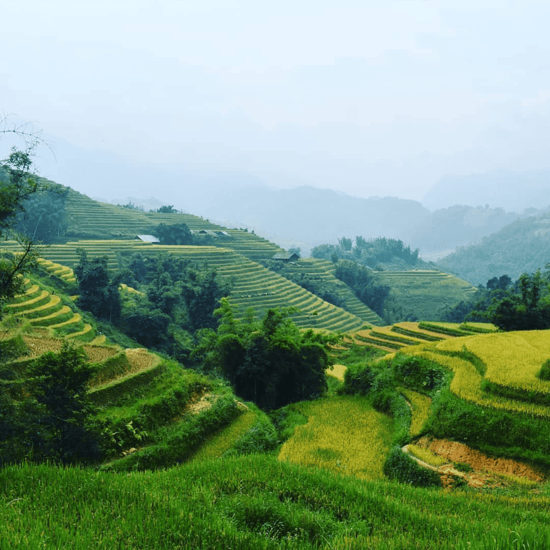 Khung cảnh thanh bình tại bản Ý Linh Hồ