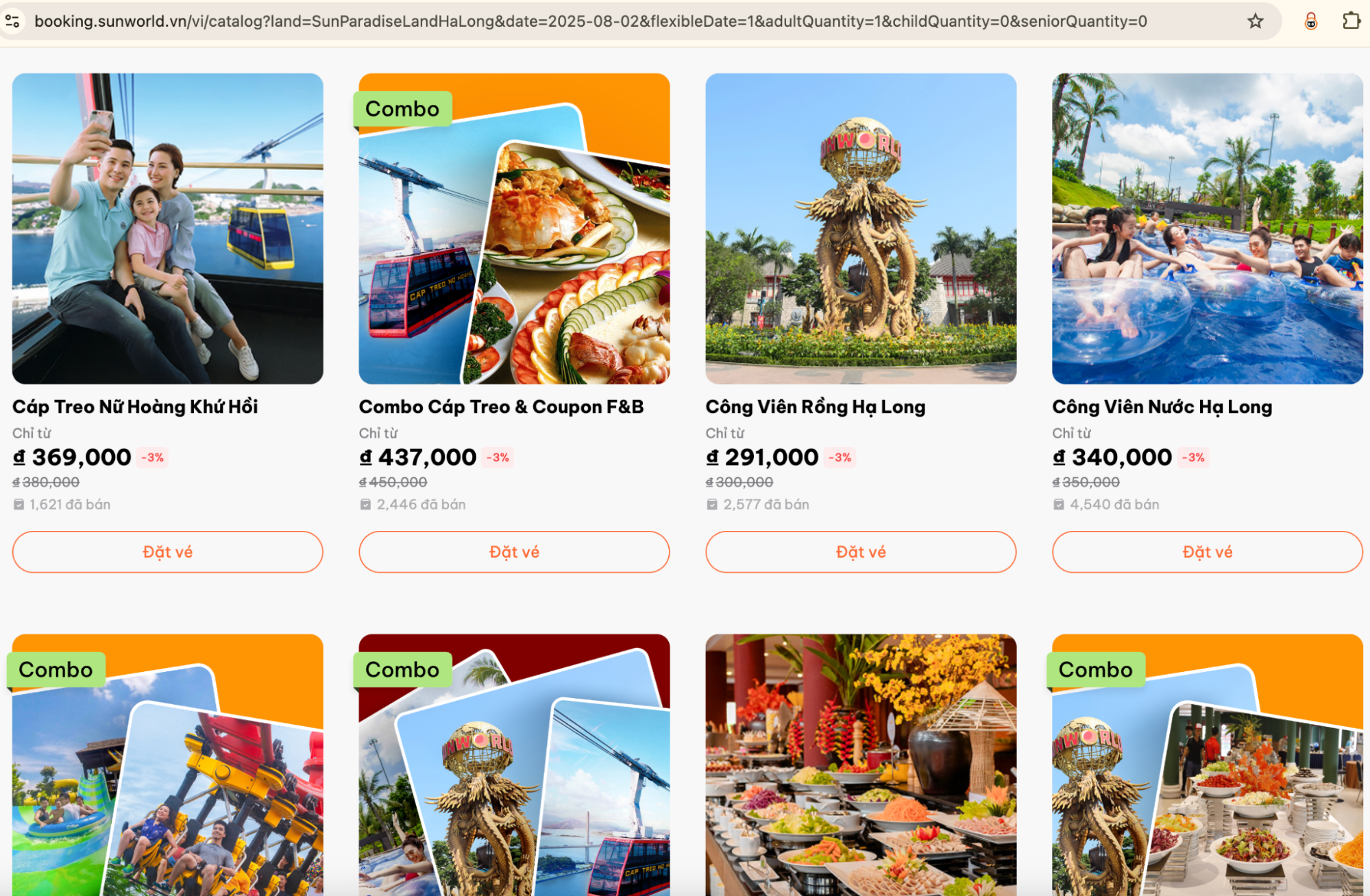 Mua vé online tại website