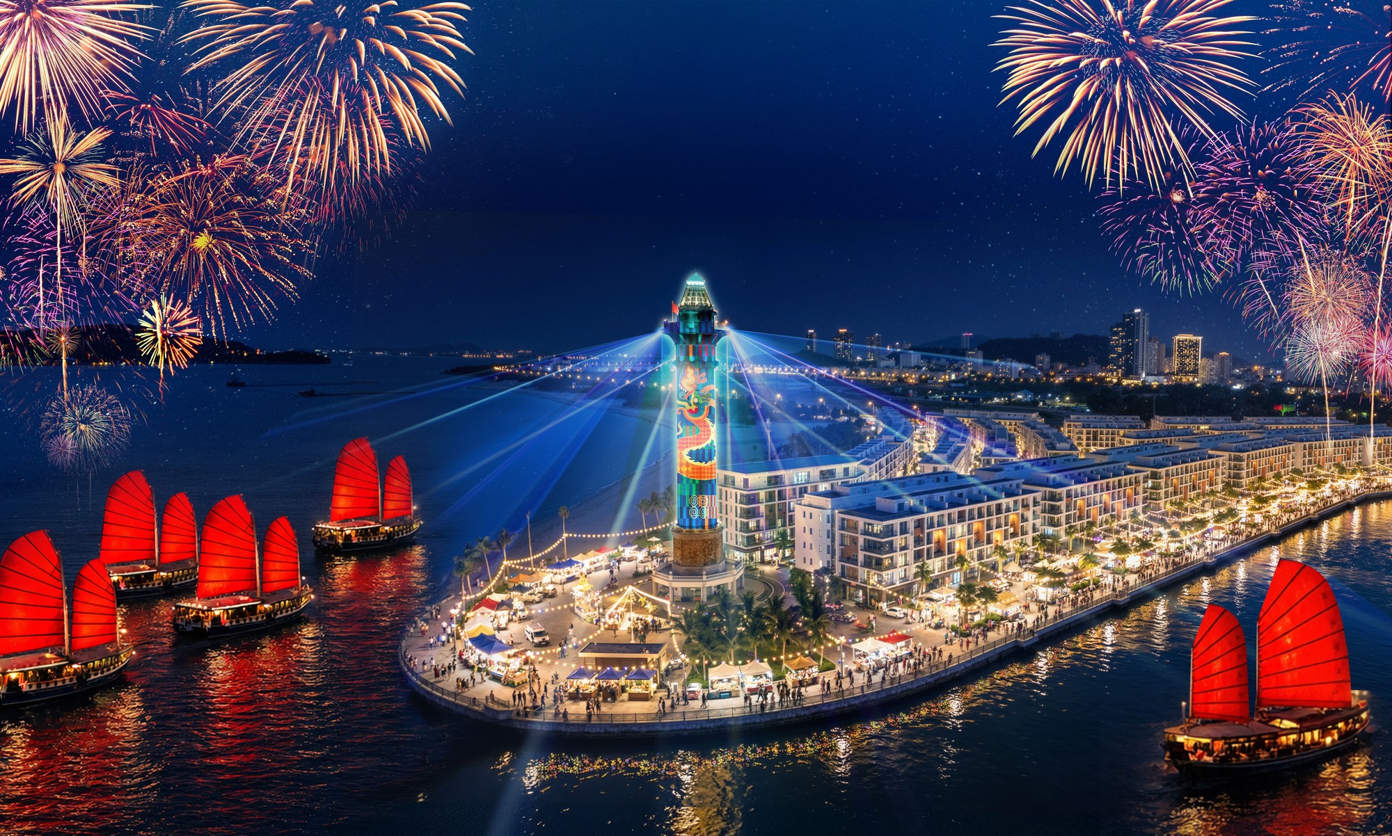 VUI-Fest Ha Long tọa lạc tại Sun Porto Town, Sun Elite City (Khu vực Ngọn Hải Đăng - Đường Kỳ Quan), Bãi Cháy