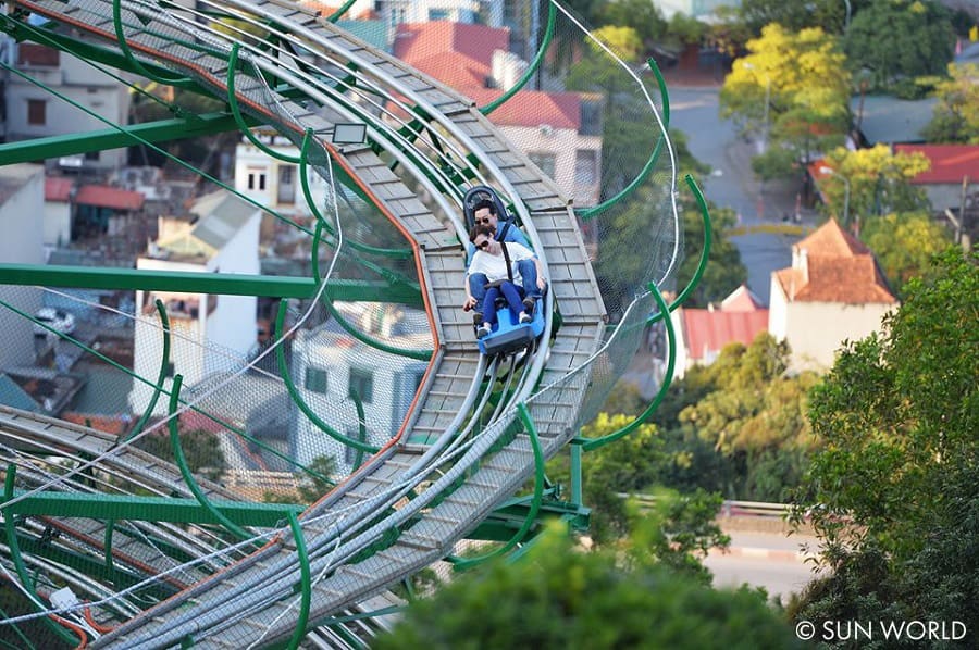 Làn trượt Samurai – Trò chơi cảm giác mạnh phải thử khi đến Khu Đồi Huyền Bí