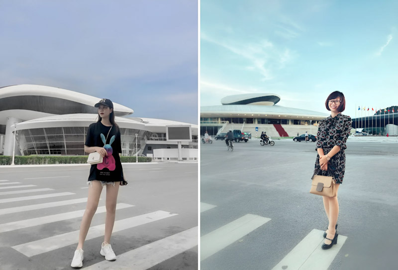 Góc chụp xa lấy toàn cảnh cung cá heo