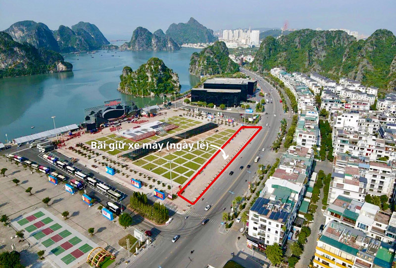 Quảng trường Hạ Long sẽ tổ chức gửi xe bảo đảm an toàn cho du khách vào những sự kiện lớn