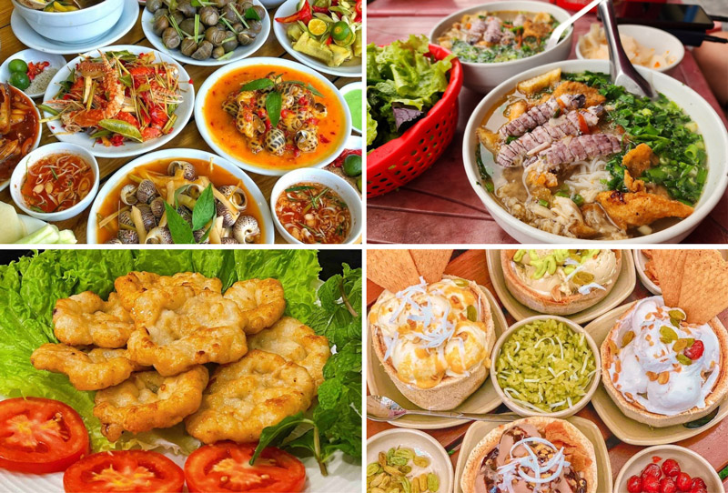 Các món ăn mà du khách có thể thưởng thức tại các quán ăn gần quảng trường
