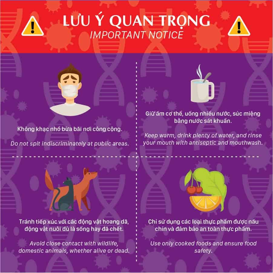 Các lưu ý quan trọng khi phòng chống dịch