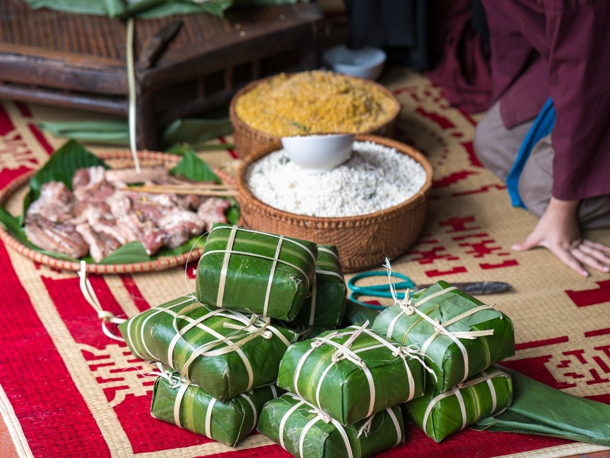 Bánh chưng làng Đầm nổi tiếng tại xã Liêm Cần (thuộc Hà Nam cũ)