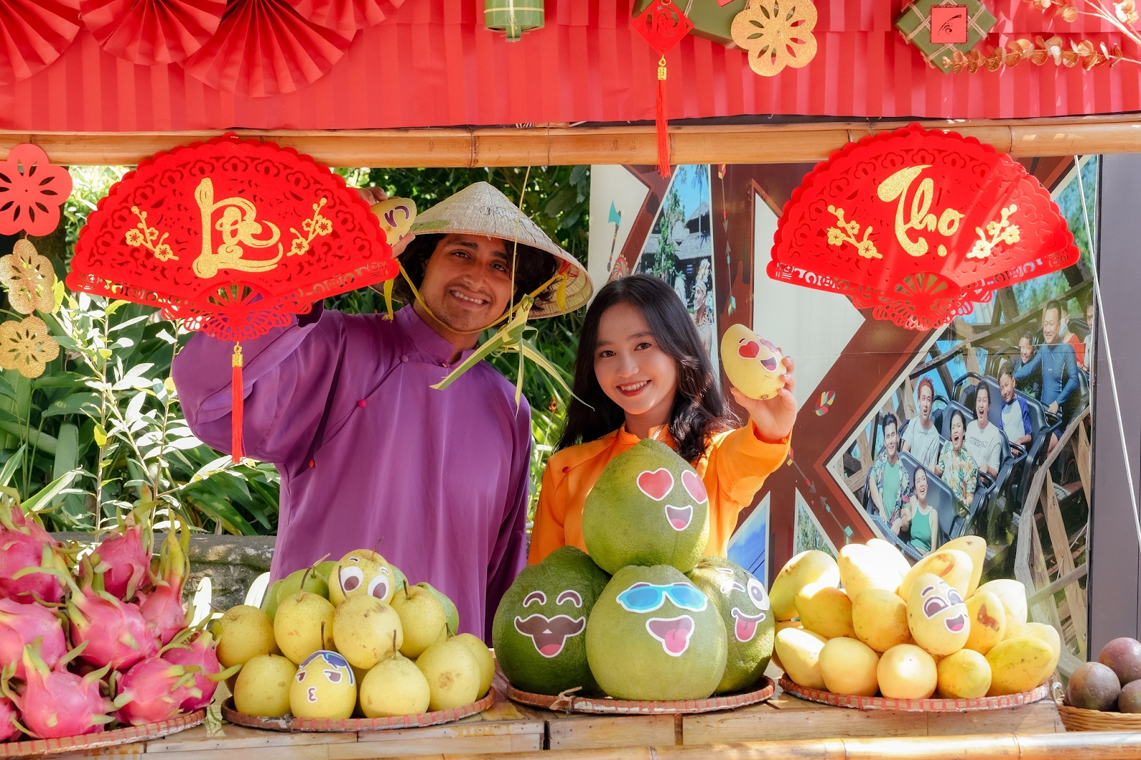 Không khí Tết được trang trí rực rỡ tại Sun World Hon Thom