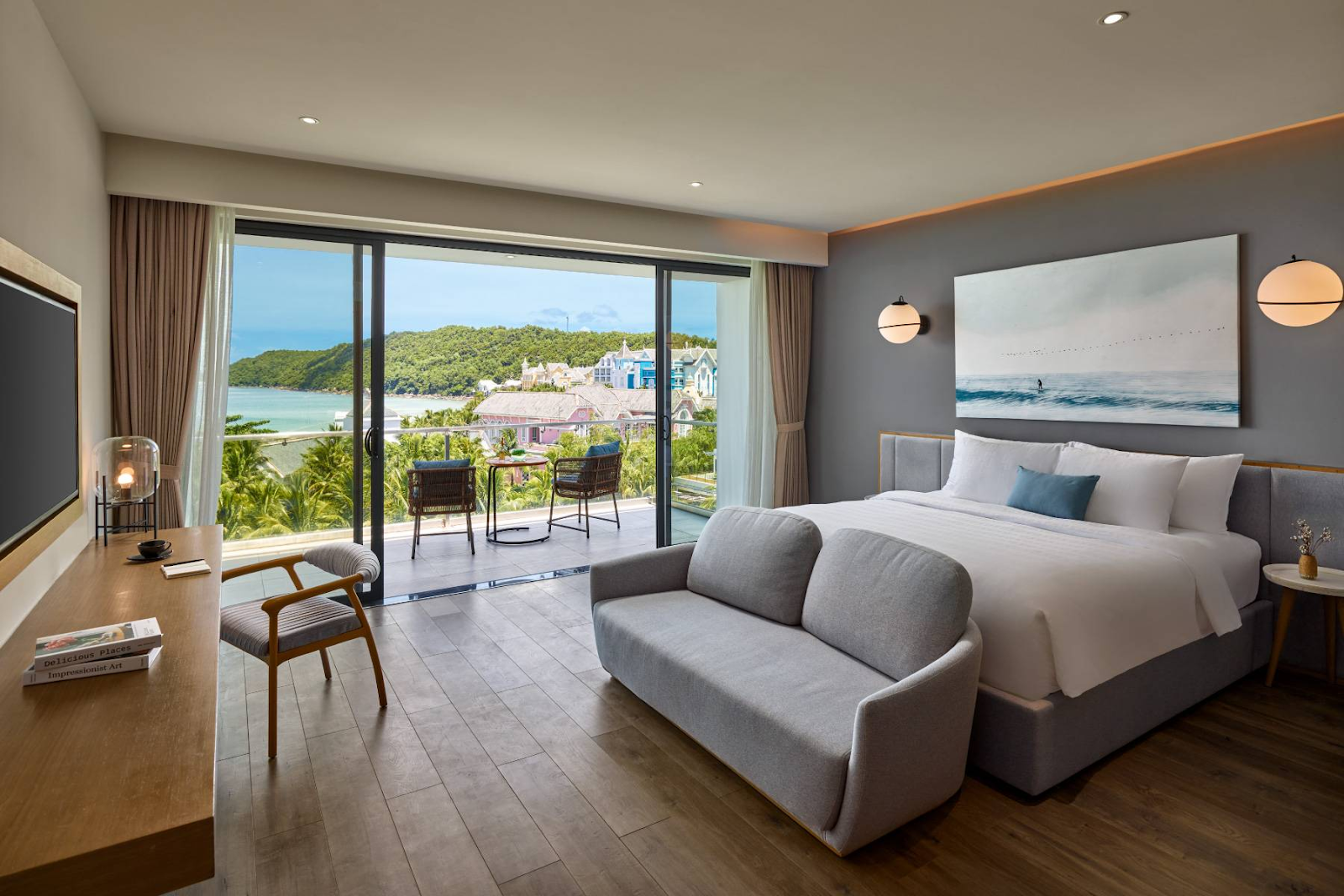 Phòng ngủ hiện đại của Premier Residences Phu Quoc Emerald Bay
