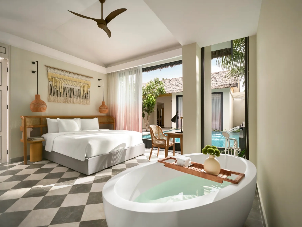 Phòng nghỉ được thiết kế tinh tế với đầy đủ tiện nghi