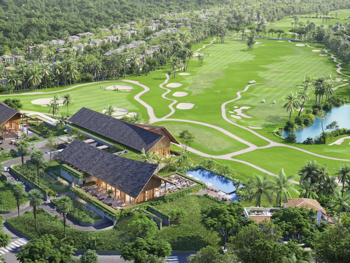 Eschuri Vũng Bầu Golf sở hữu cảnh quan hiếm có với rừng xanh, biển trong và những đồi cát nằm kề nhau