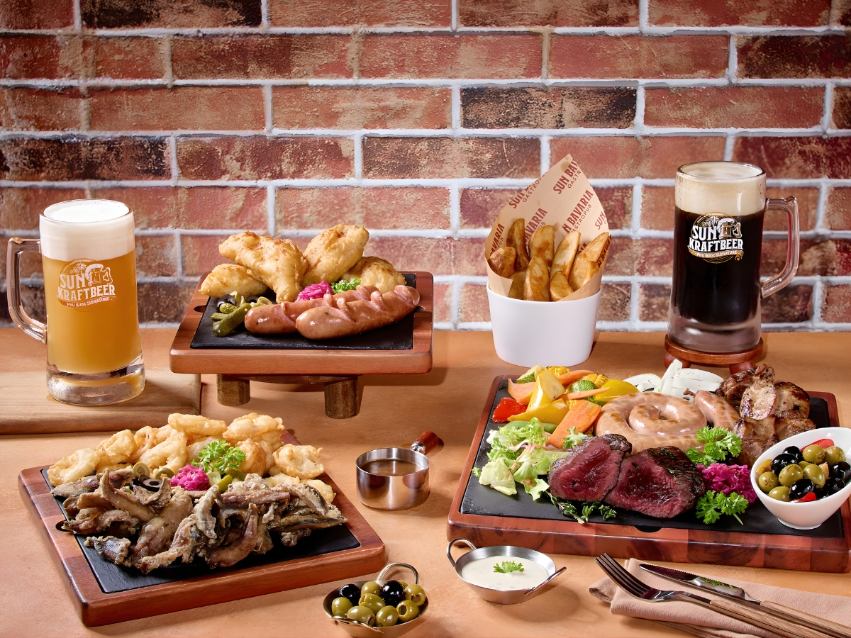 Ẩm thực phong cách châu Âu tại nhà hàng Sun Bavaria GastroPub