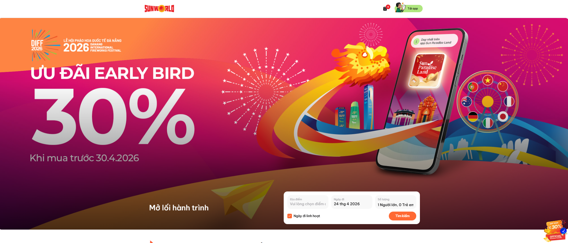 Du khách có thể đặt vé qua website Sun World Booking. (Nguồn: Sưu tầm)