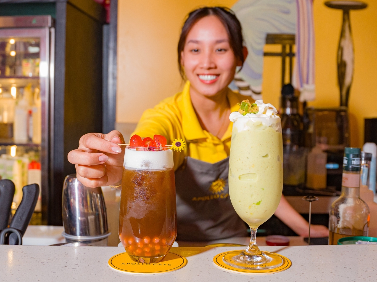 Các loại đồ uống hấp dẫn được phục vụ tại Apollo Cafe. (Nguồn: Sưu tầm)