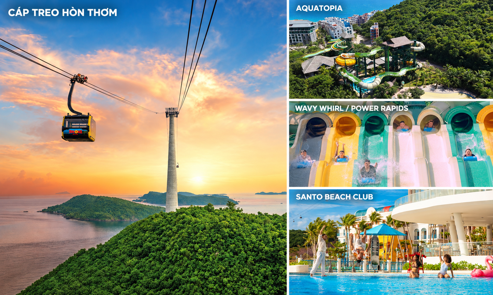 tổ hợp giải trí tại Sun World Hon Thom thu hút du khách