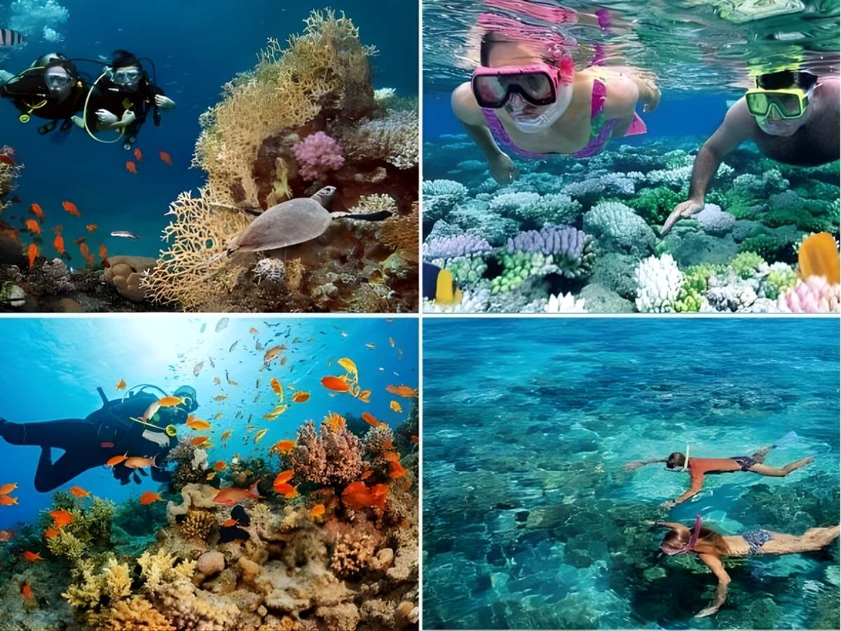 Khung cảnh biển Hòn Thơm trong xanh vào mùa khô Phú Quốc
