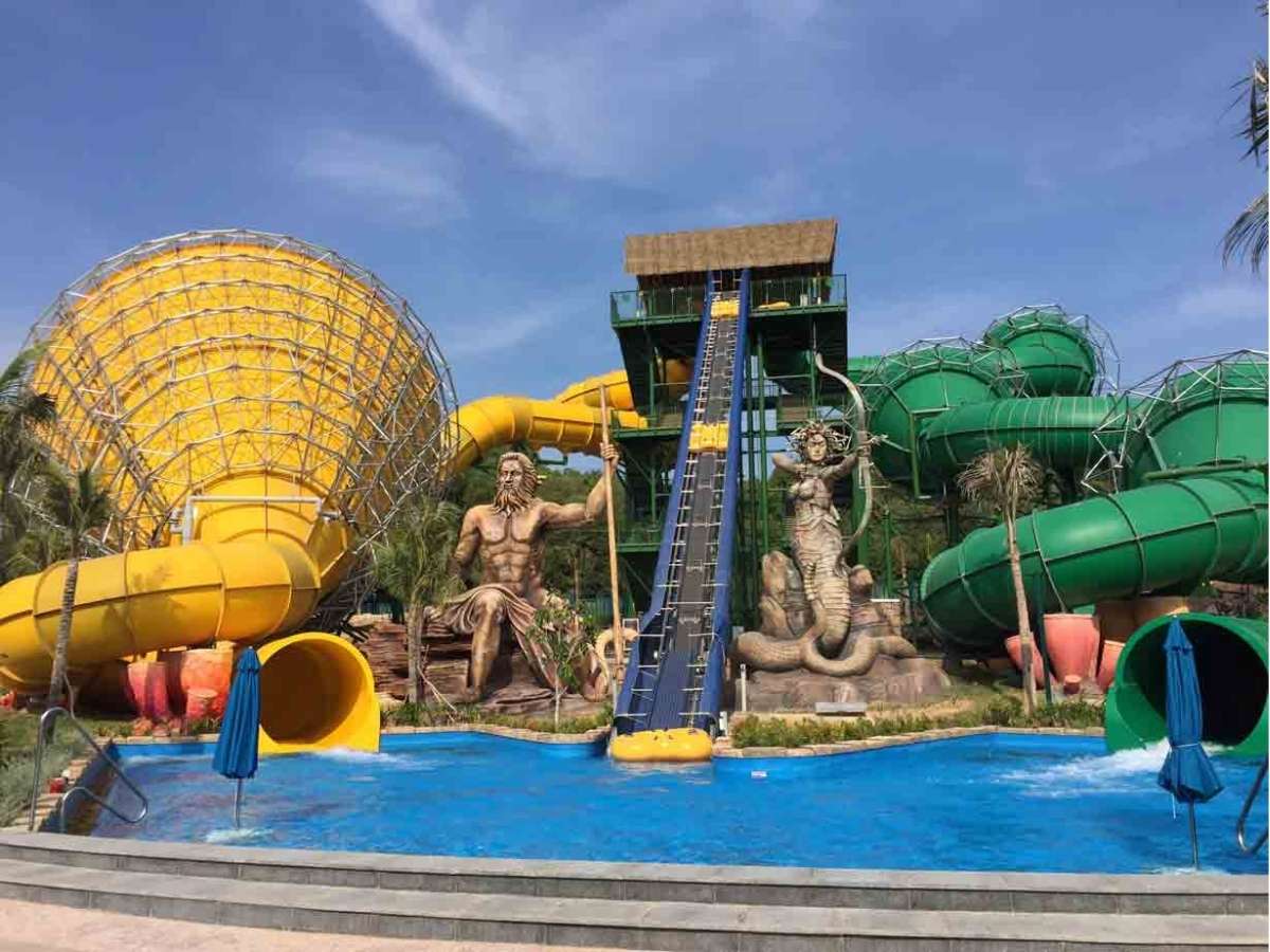 Không gian check-in tại Công viên nước Aquatopia đầy màu sắc