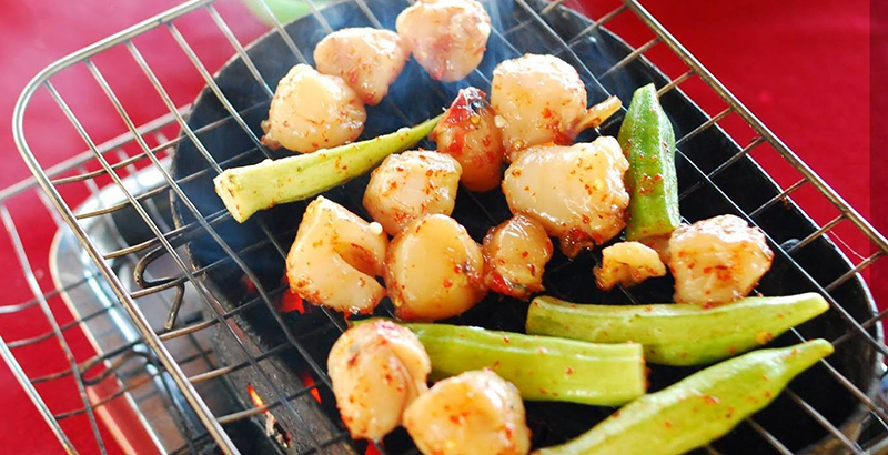 Ăn còi biên mai nướng ở Phú Quốc