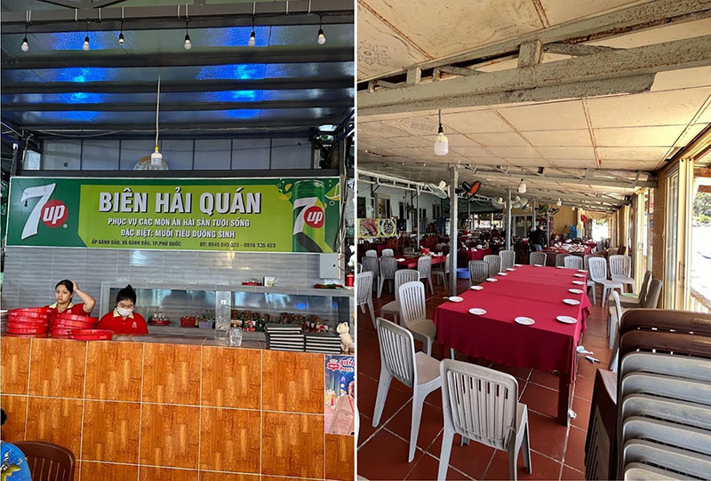Tuy là một quán bình dân nhưng Biên Hải Quán sở hữu không gian rộng rãi, thoáng mát