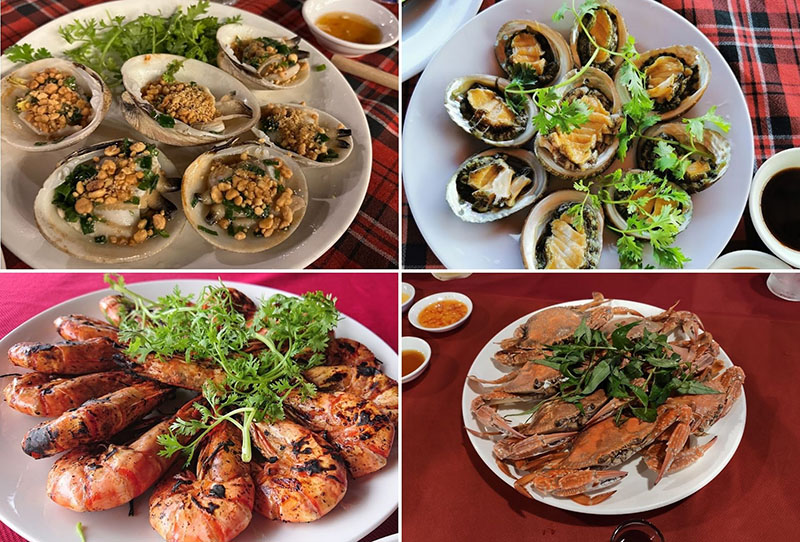 Các món ăn được chế biến đa dạng và làm từ nguyên liệu được đánh bắt hàng ngày nên có độ tươi ngon