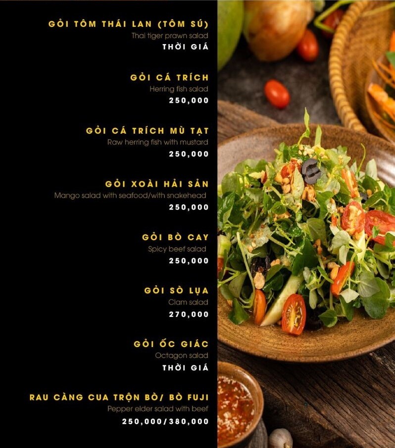 Menu Draft Beer Khai Vị