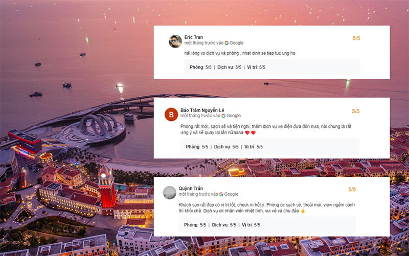 Đánh giá của du khách trải nghiệm Le Bonheur Hotel
