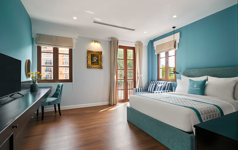 Phòng ngủ Times Corner Sorrento Boutique Hotel