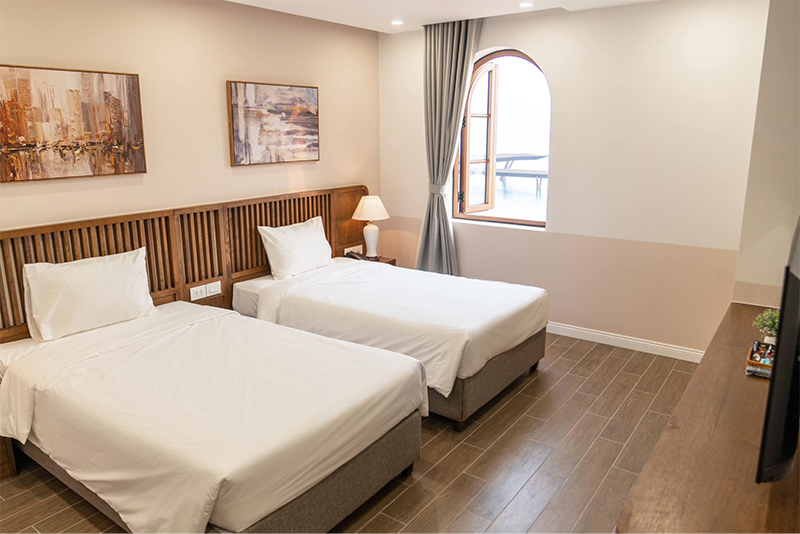 Không gian phòng ngủ của Palo Santo Hotel Phú Quốc