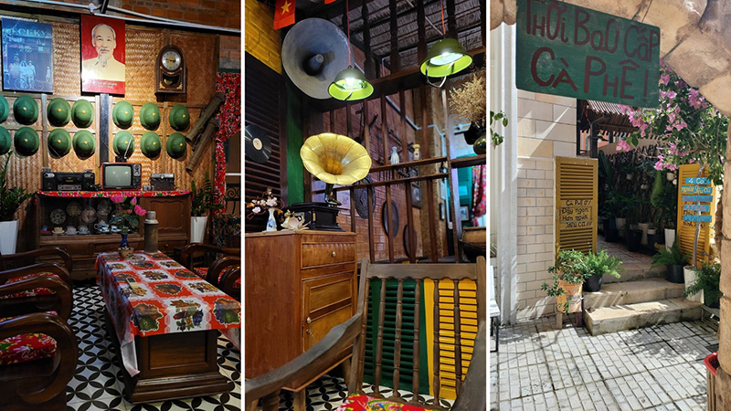 Không gian tại Cafe bao cấp