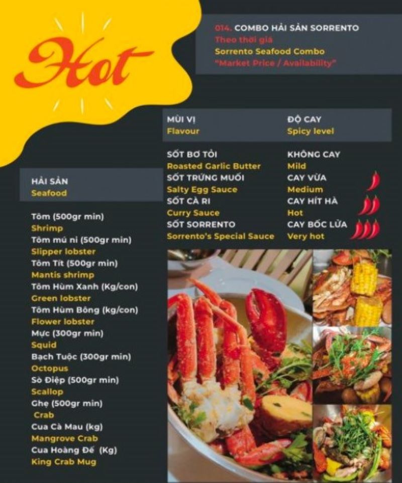 Menu Sorrento
