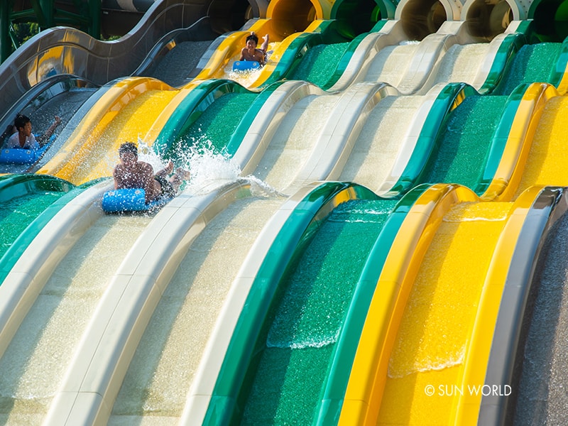 Games in Aquatopia water park help to train the bravery and courage for the children.