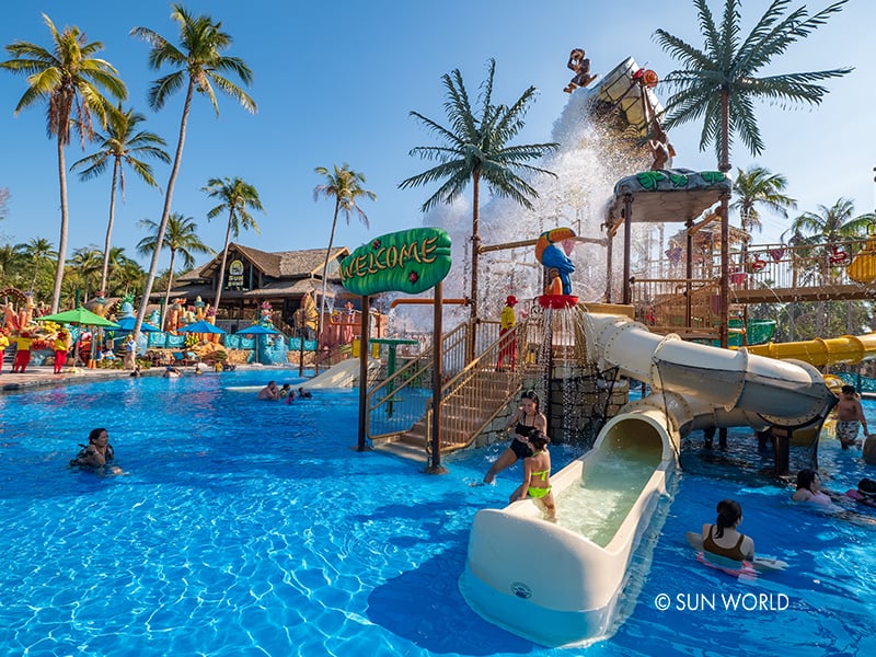 Aquatopia Water Park - the ideal playing space for the whole family.