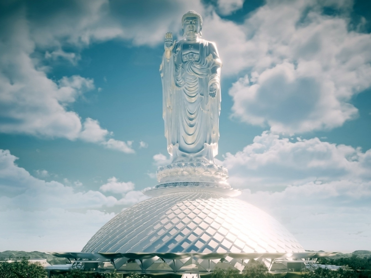 Tượng phật lớn nhất thế giới đang được xây dựng tại dự án “Huyền tích Am Tiên”.