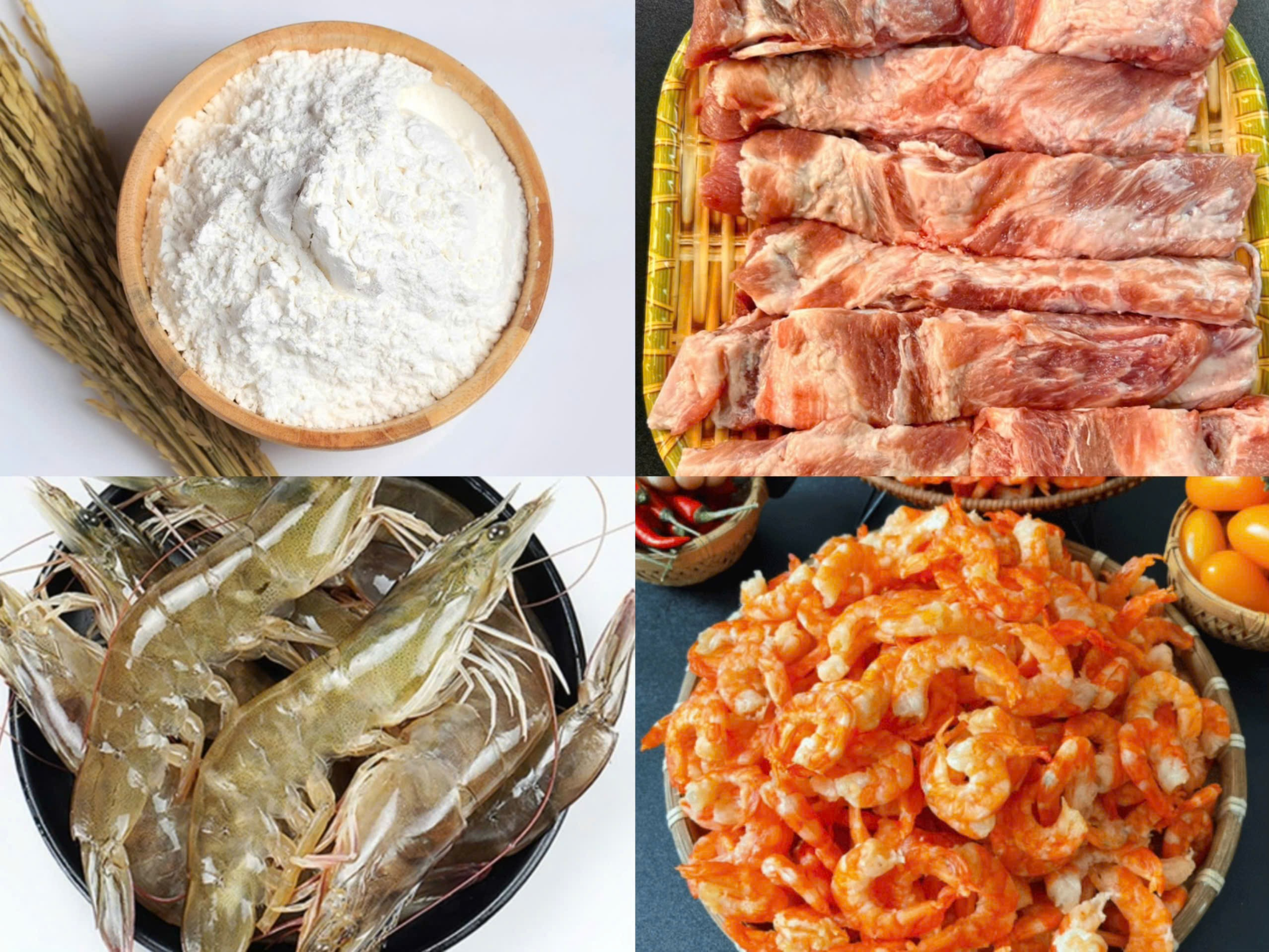 Nguyên liệu làm cháo canh Thanh Hóa tươi ngon tạo nên hương vị dân dã, đậm đà khó quên.