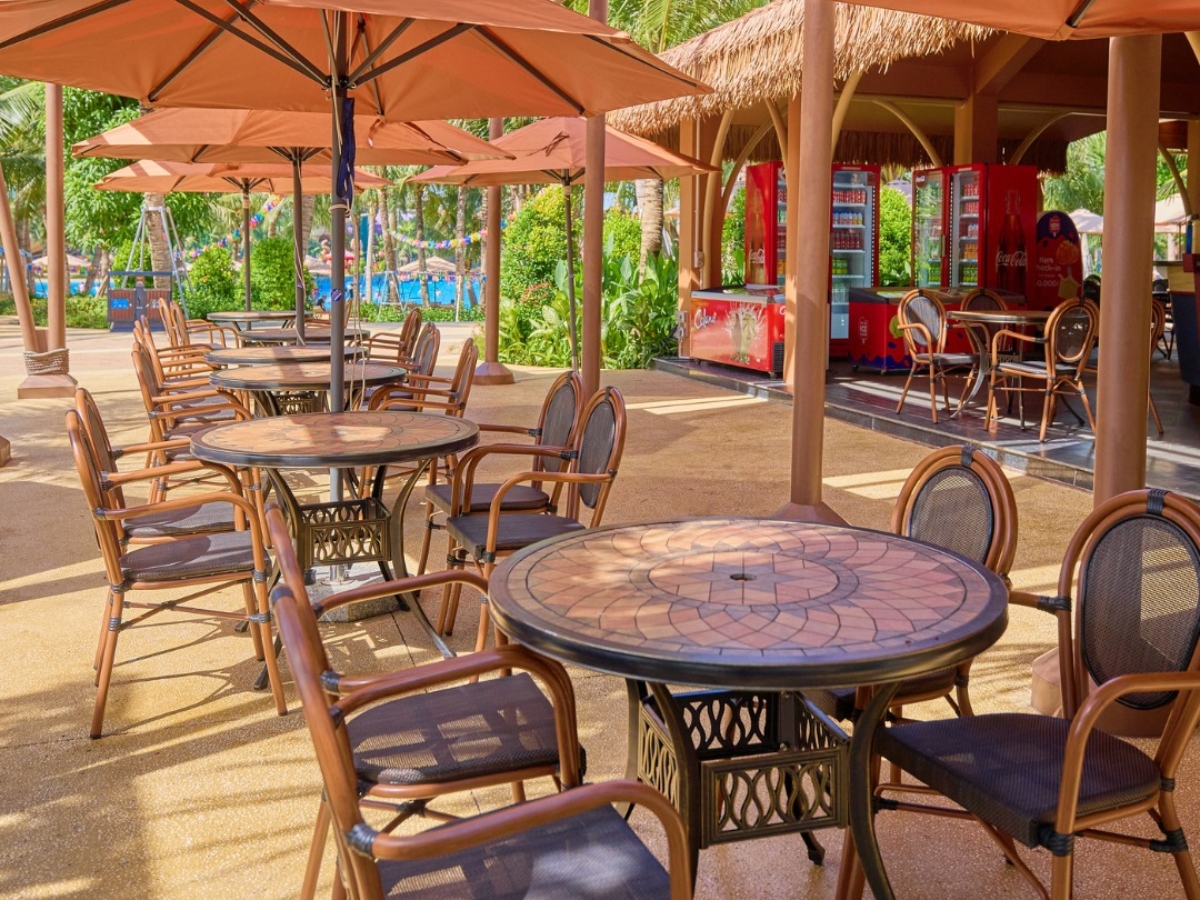 Không gian tại khu vực nhà hàng ở Sun World Sam Son.