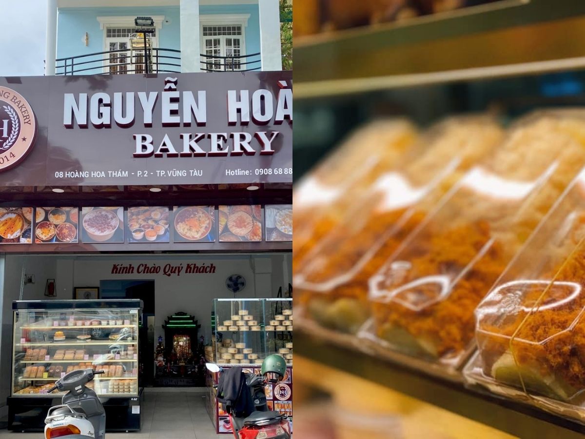 Quán bánh Nguyễn Hoàng Bakery Vũng Tàu với nhiều lựa chọn hương vị và loại bánh khác nhau. 
