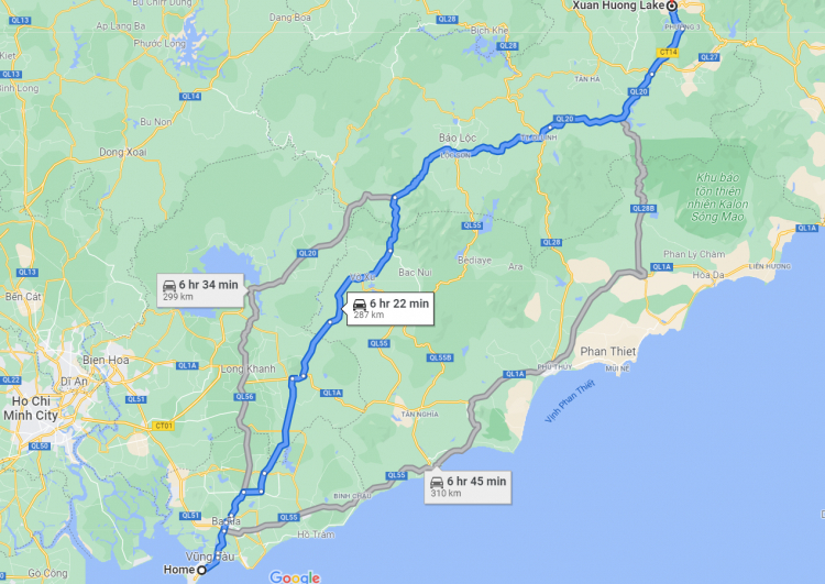 Từ Đà Lạt đi Vũng Tàu cần khoảng từ 6 giờ đến 7 giờ di chuyển