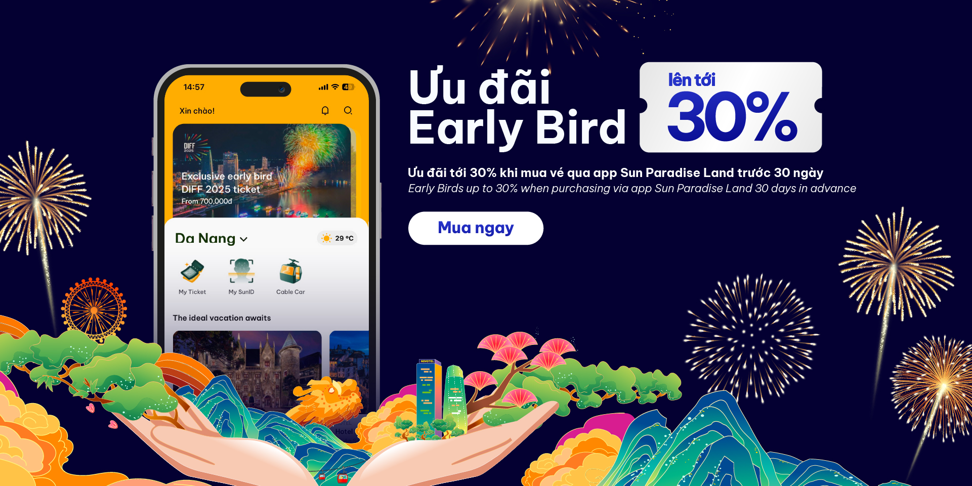 Đặt vé DIFF giảm 30%