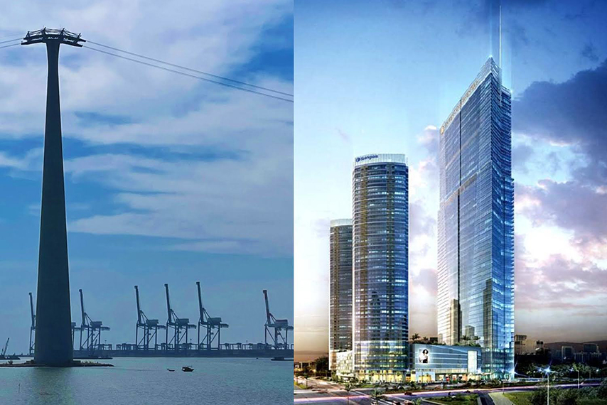 Cáp treo Cát Bà có độ cao tương đương với tòa nhà Keangnam Hanoi Landmark Tower A&B (Hà Nội)