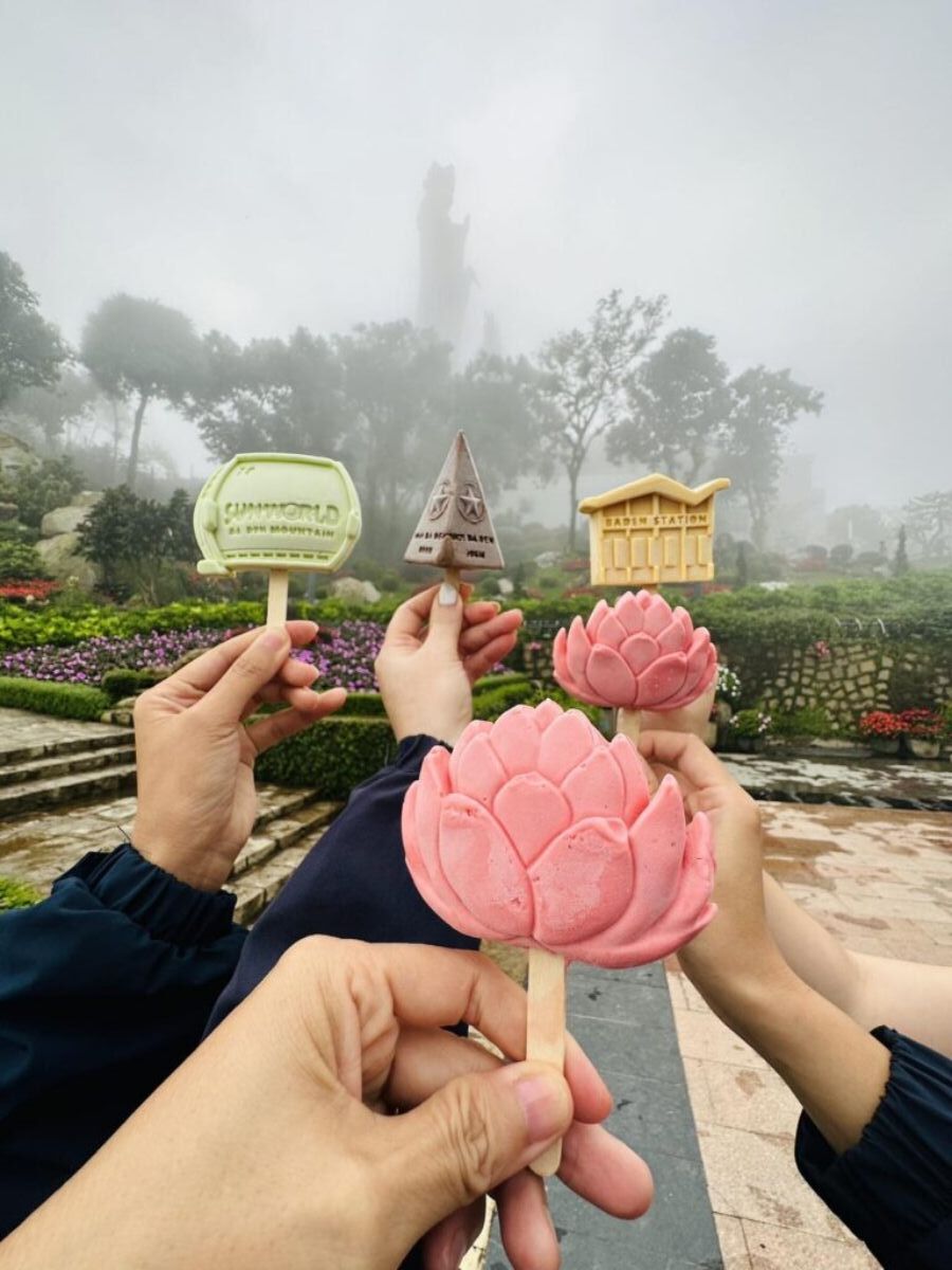 Bộ sưu tập kem tạo hình biểu tượng núi Bà Đen – check-in “cực cháy”