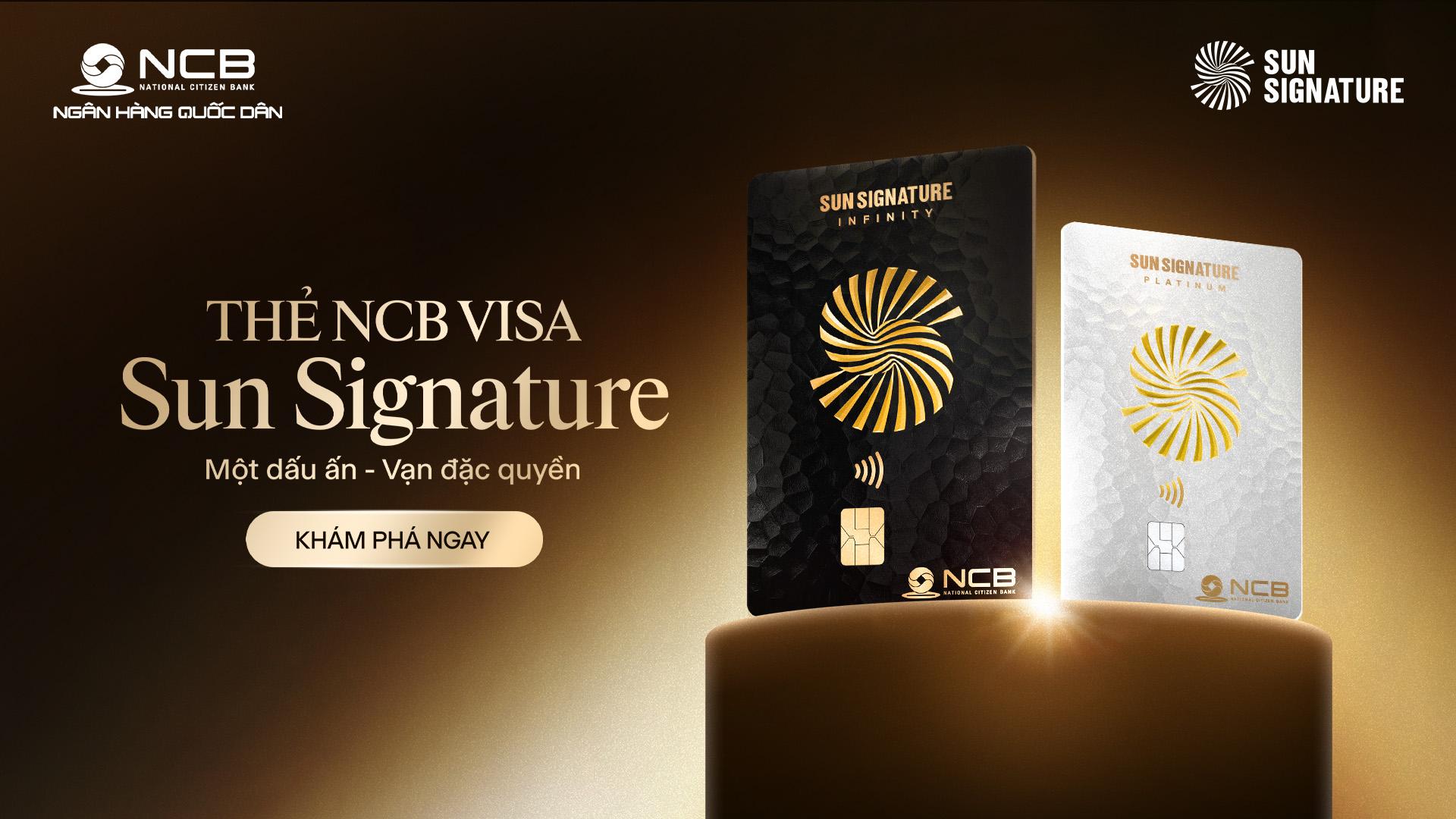 Hội viên Sun Signature đủ điều kiện đã có thể đăng ký phát hành thẻ visa NCB ngay hôm nay trên ứng dụng NCB iziMobile
