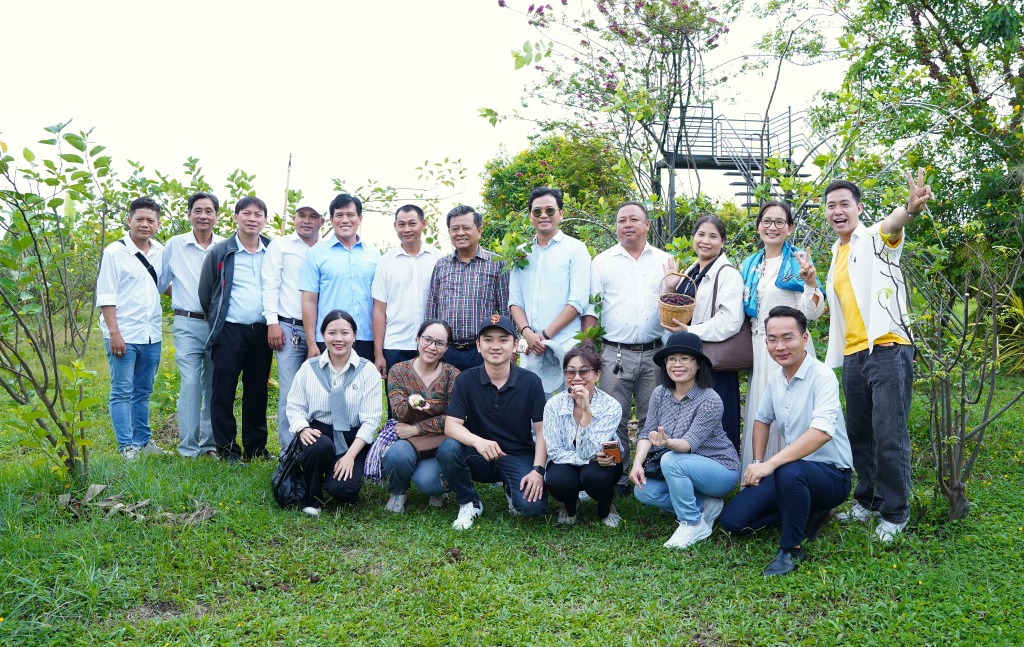 Du khách trải nghiệm tại Vườn dâu 7 Săng