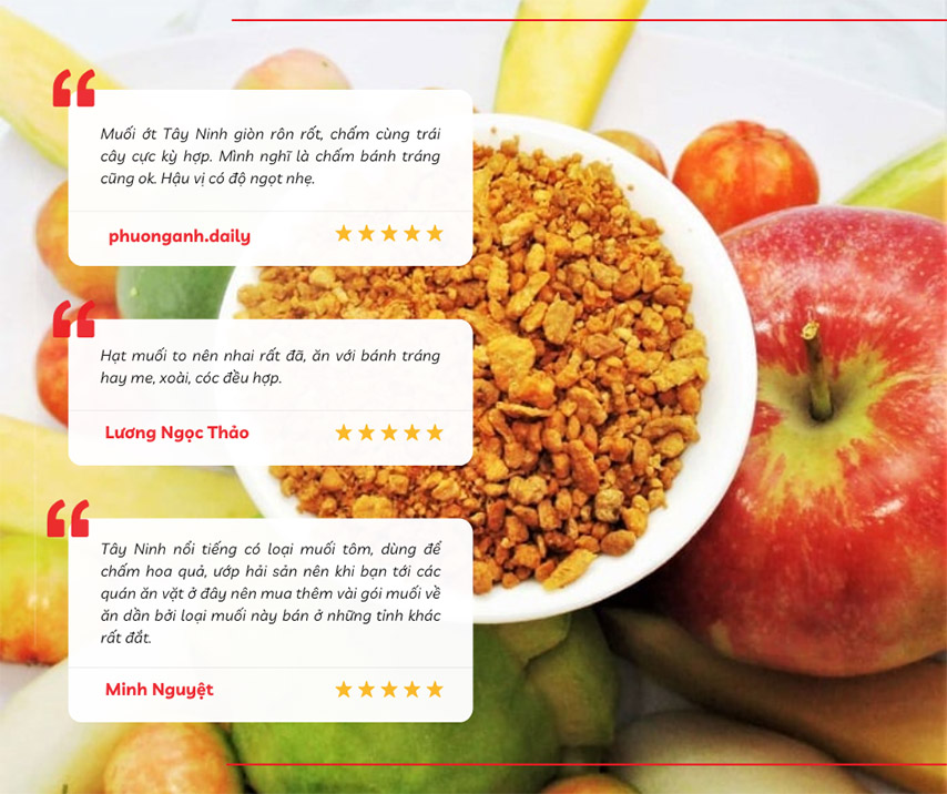 Một vài nhận xét của du khách về các loại muối Tây Ninh