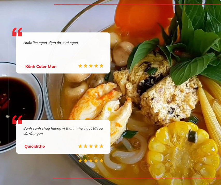 Nhận xét của thực khách về món bánh canh chay Tây Ninh