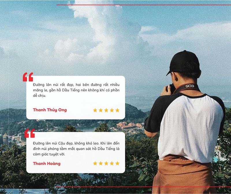 Cảm nhận của du khách khi leo núi Cậu gần hồ Dầu Tiếng